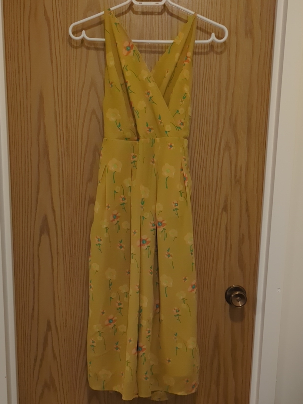 A New Day Yellow Floral Jump with V-Neck